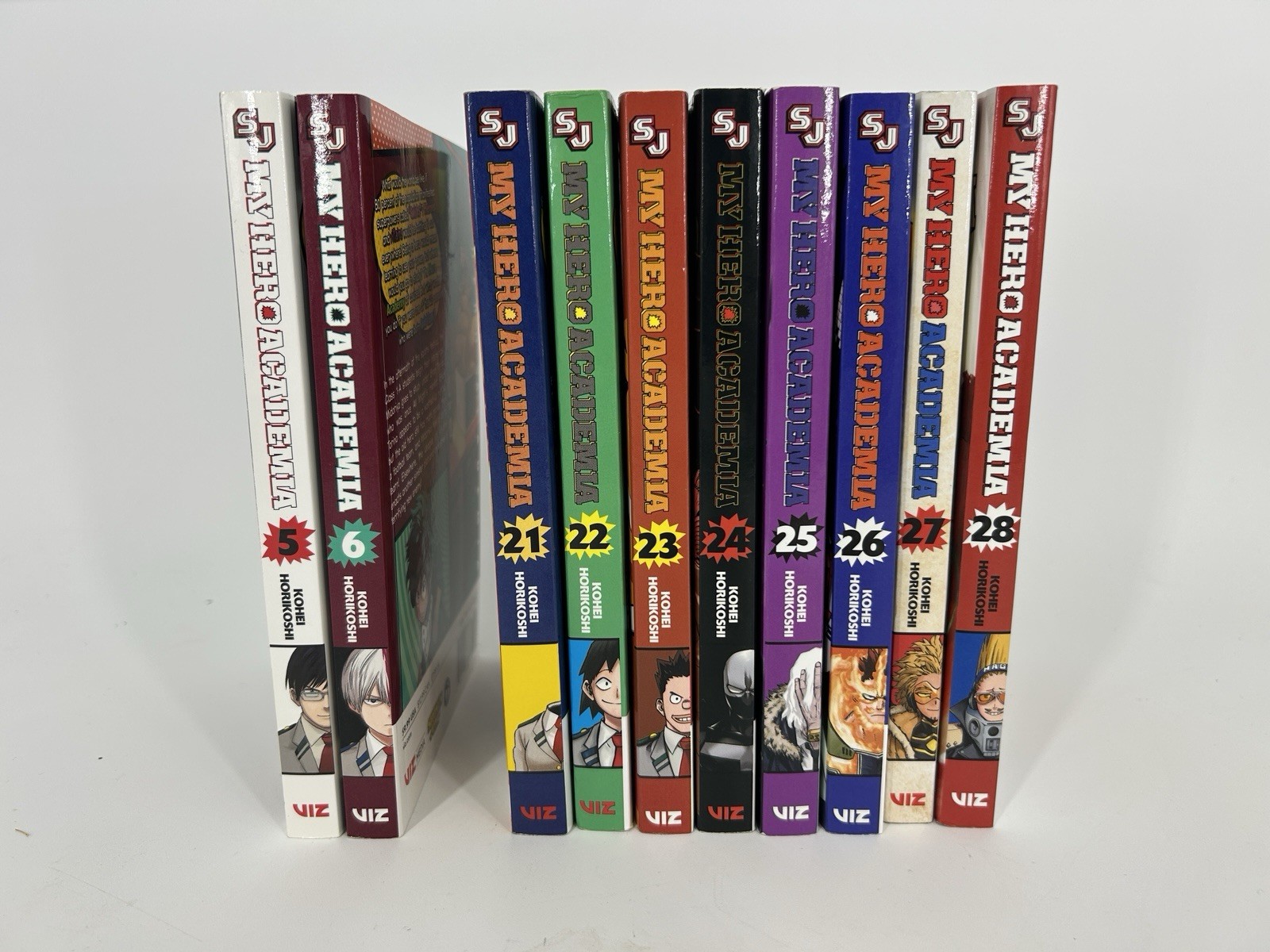 Lotto libri My Hero Academia volume 5, 6 e 21-28, fumetti Shonen Jump