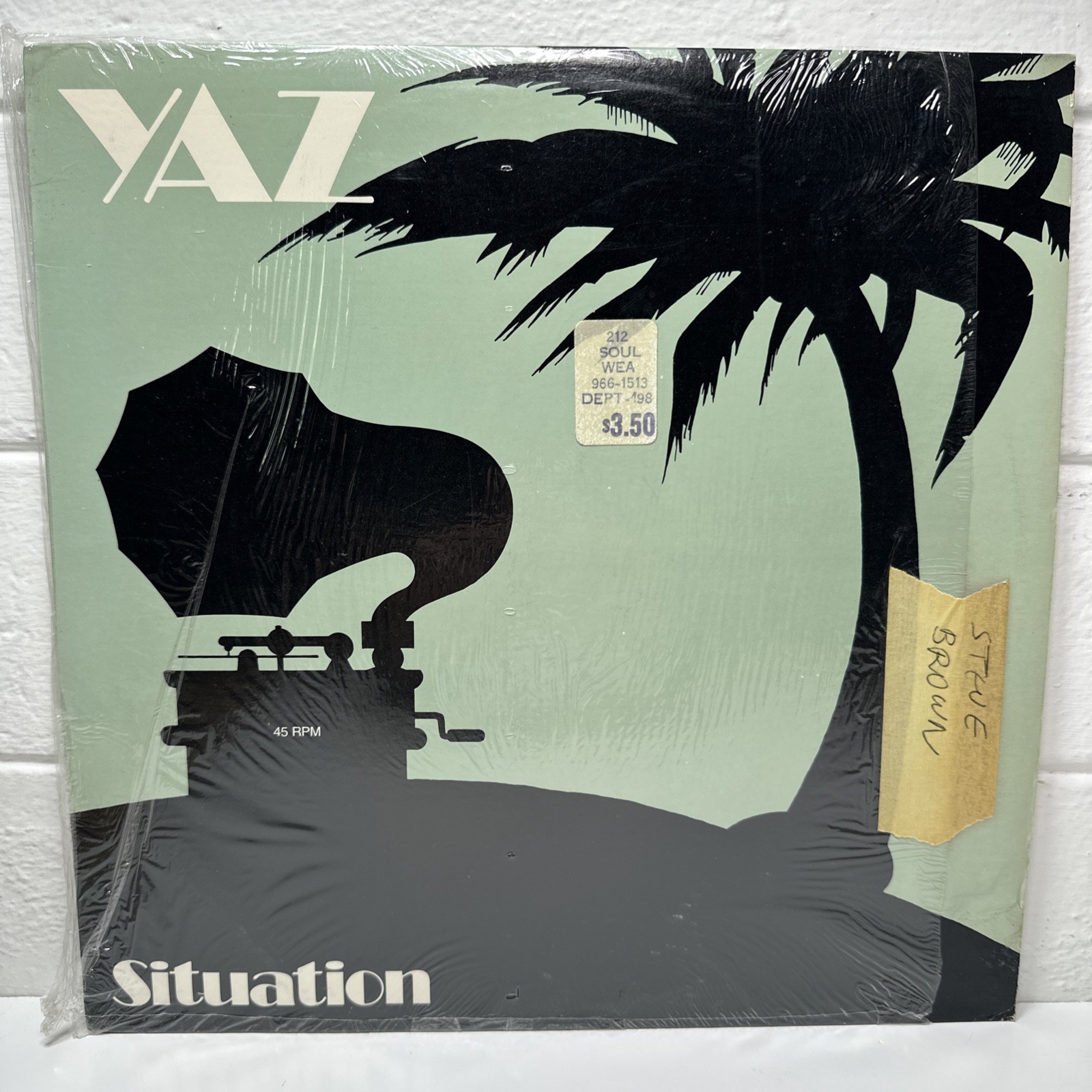 Yaz Situation Vinyl Sire Mute Electronic Synth-Pop Black 12" 45 Single