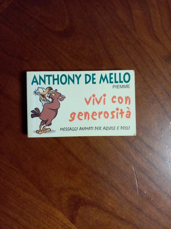 Mini libro Vivi con generosità di Anthony De Mello