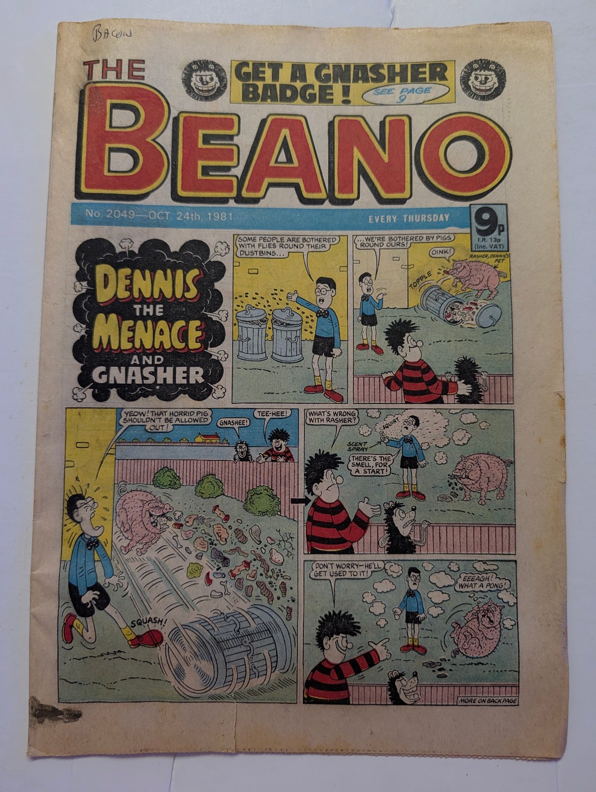 Beano Comic No 2049, October 24th 1981.