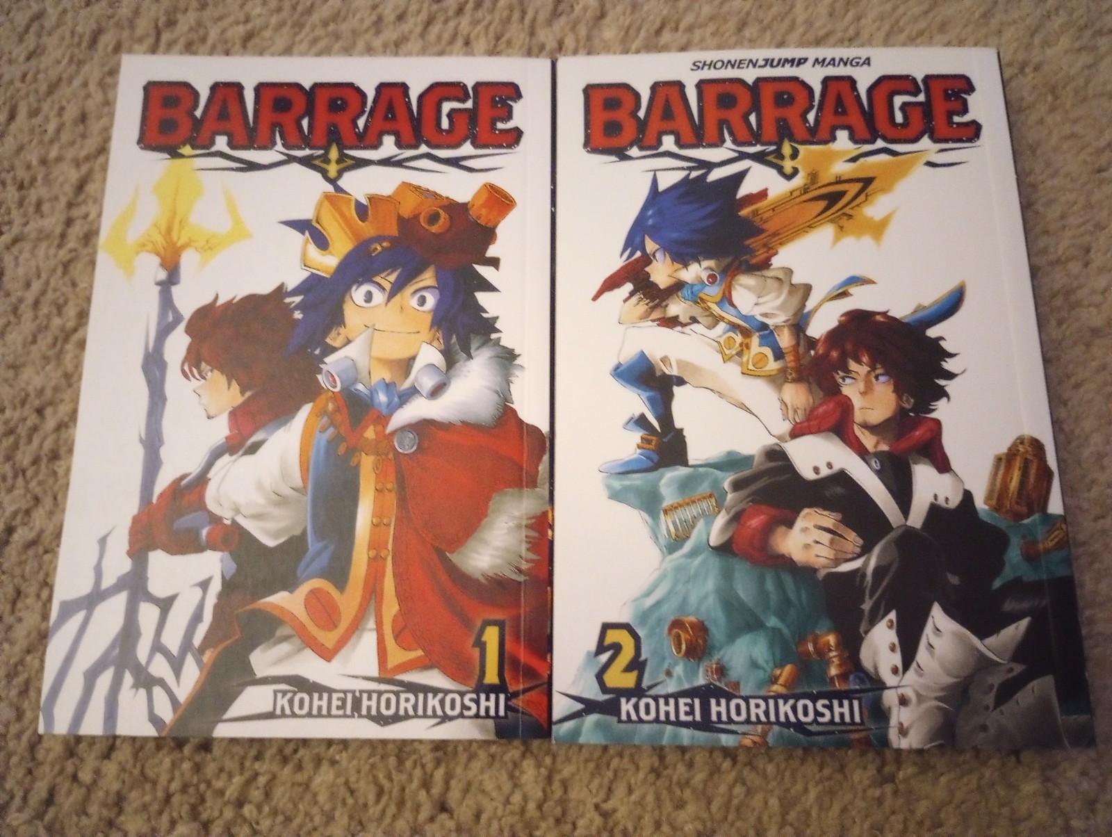 Barrage Vol. 1 e 2 Paperback Kohei Horikoshi, graphic novel lotto di 2