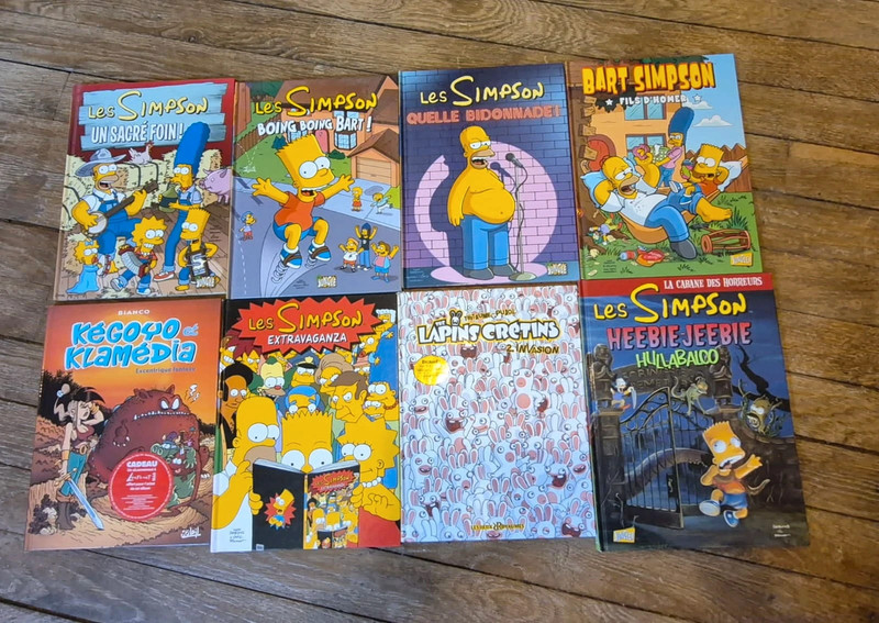 Bandes dessinées Simpson Lapin crétin Malika