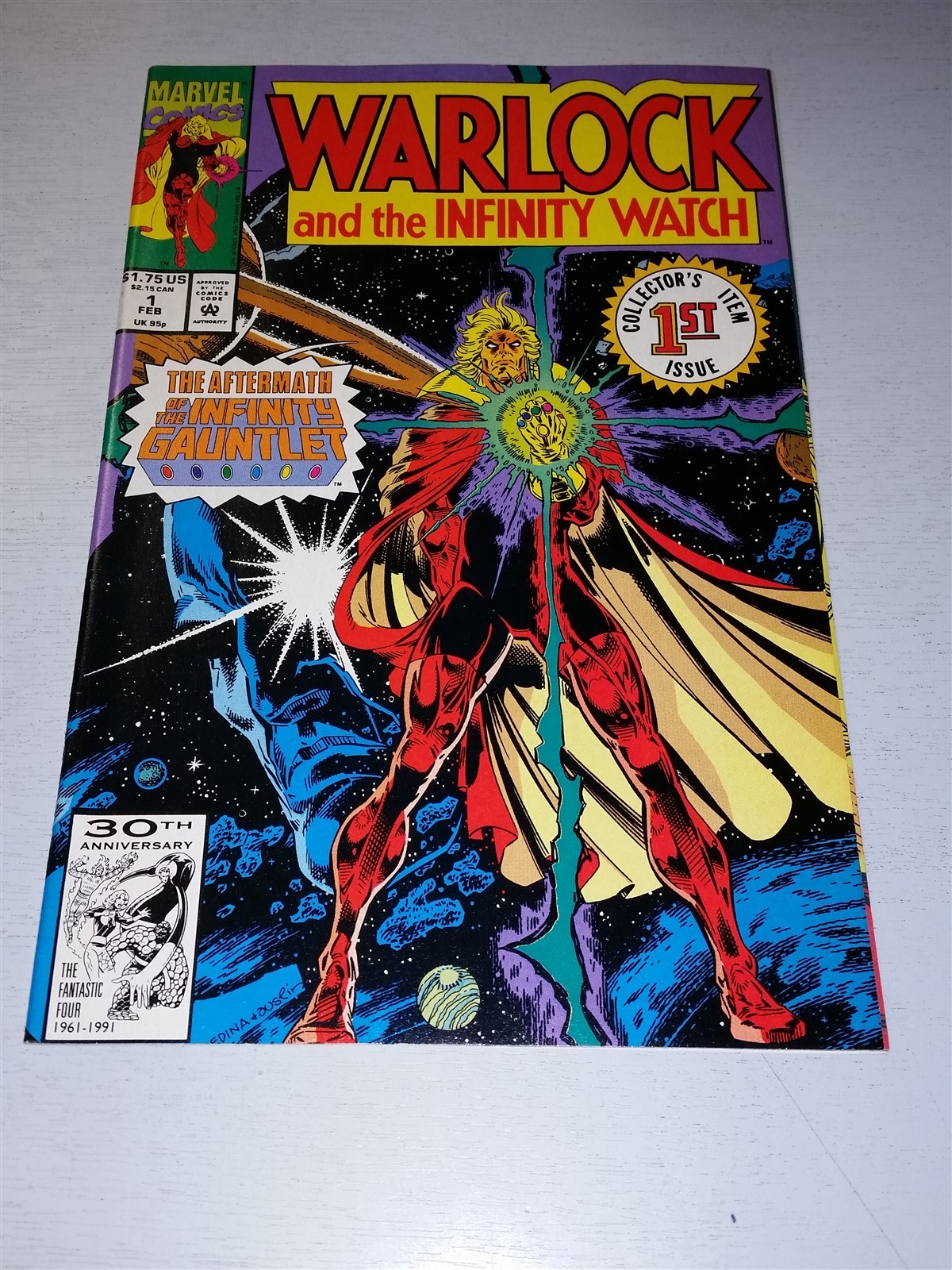 WARLOCK AND THE INFINITY WATCH #1 VF (8.0 OR BETTER) FEBRUARY 1992 MARVEL COMICS