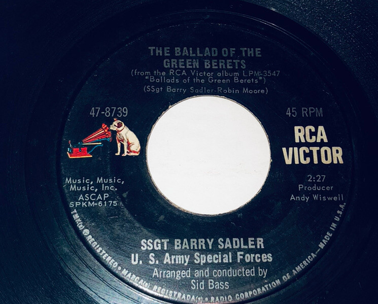 Sgt. Barry Sadler The Ballad Of The Green Berets/Letter From Vietnam45 Rpm 231S4