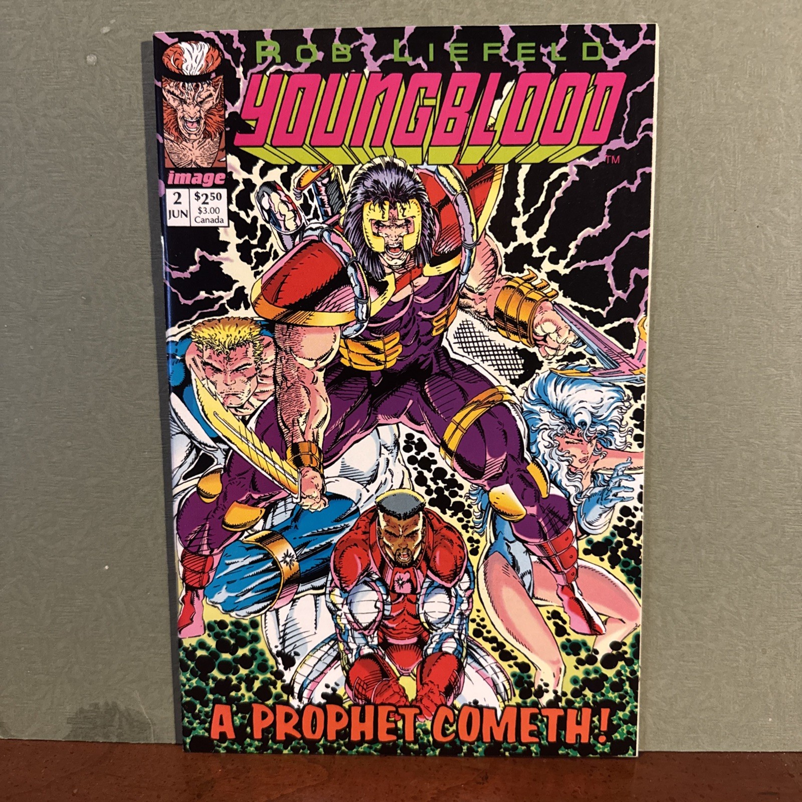 Youngblood #2 Image Comics 1992 Rob Liefeld 1° App Prophet and Shadowhawk 9.0