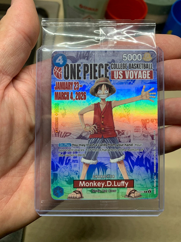 One Piece Luffy US Voyage College Basketball Promo Sealed