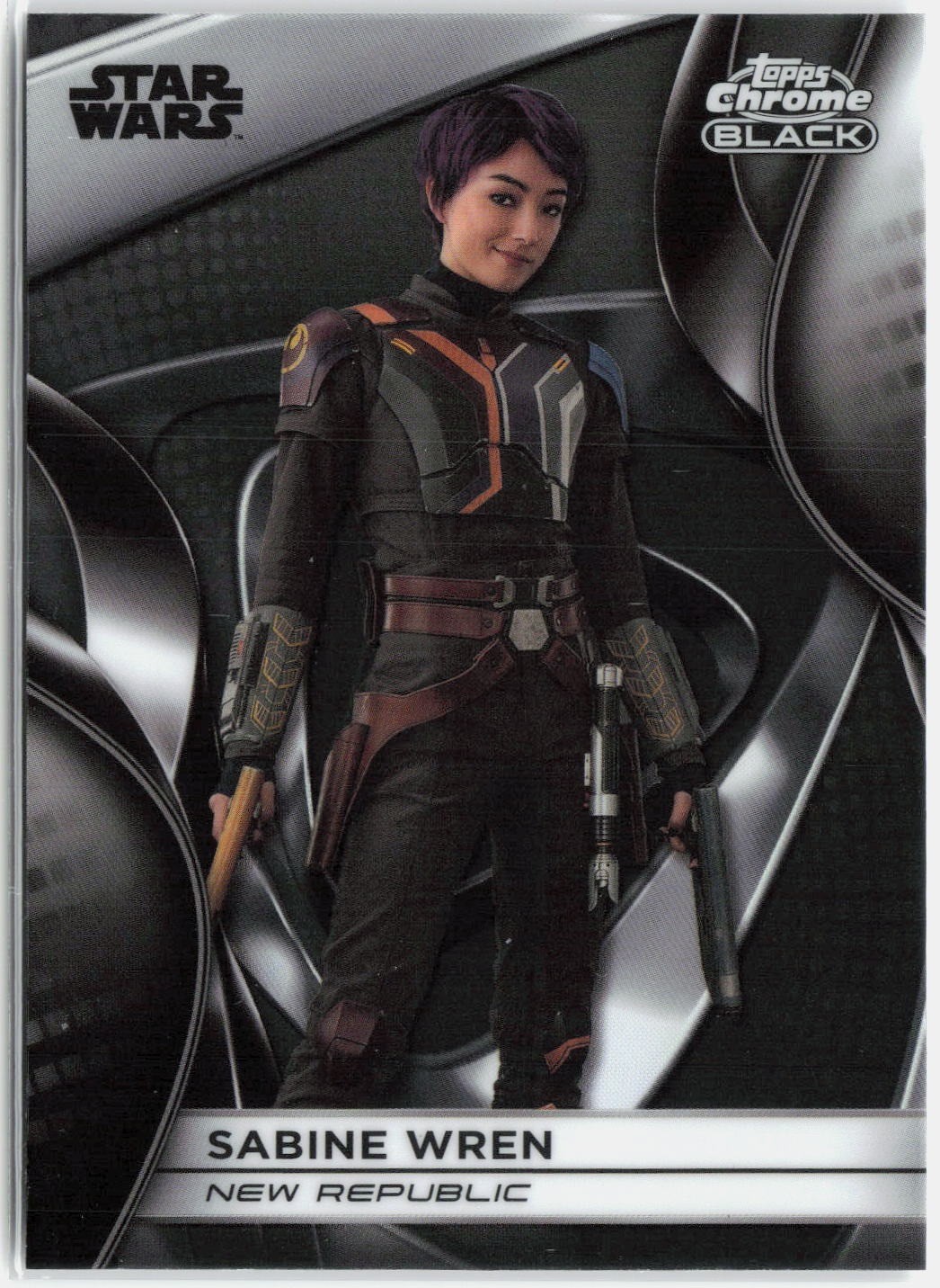 Avamposto contrabbandieri Topps Star Wars 2025 - base cromata nera #CB-18 Sabine Wren
