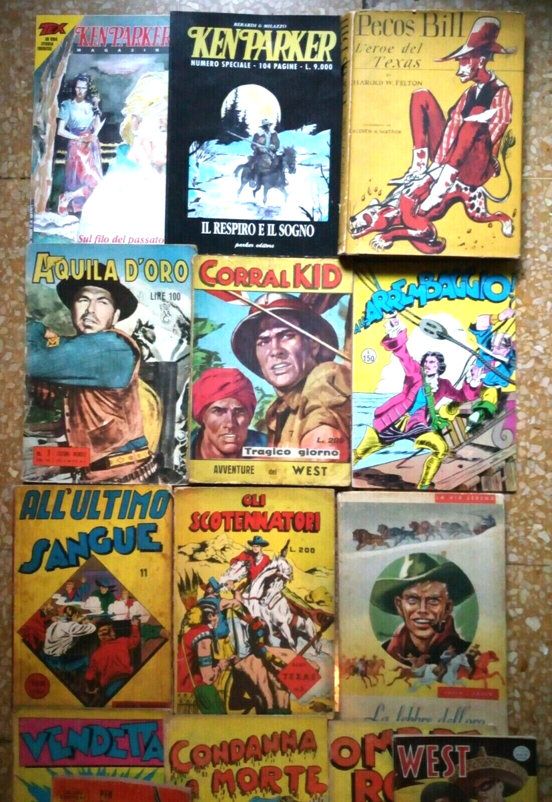 17 FUMETTI WEST LOTTO BLEK MIKY PECOS BILL AQUILA D'ORO, OTTIMI