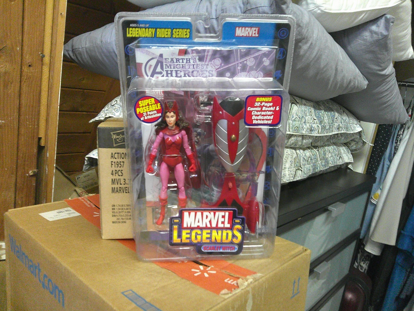 Marvel Legends Scarlet Witch Legendary Rider Series personaggio fumetto ToyBiz nuovo