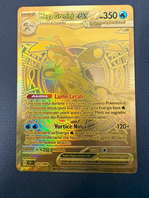 Mega Greninja EX Gold 122/086 - Originale ITA