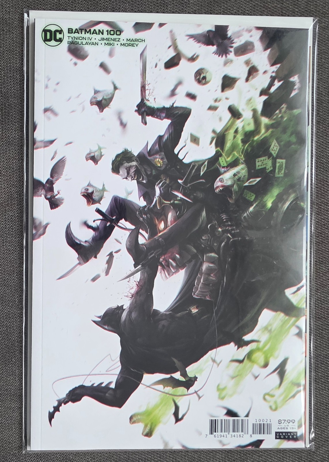 Batman #100 Francesco Mattina Cartoncino Variante DC 2020 Joker War Ghost-Maker