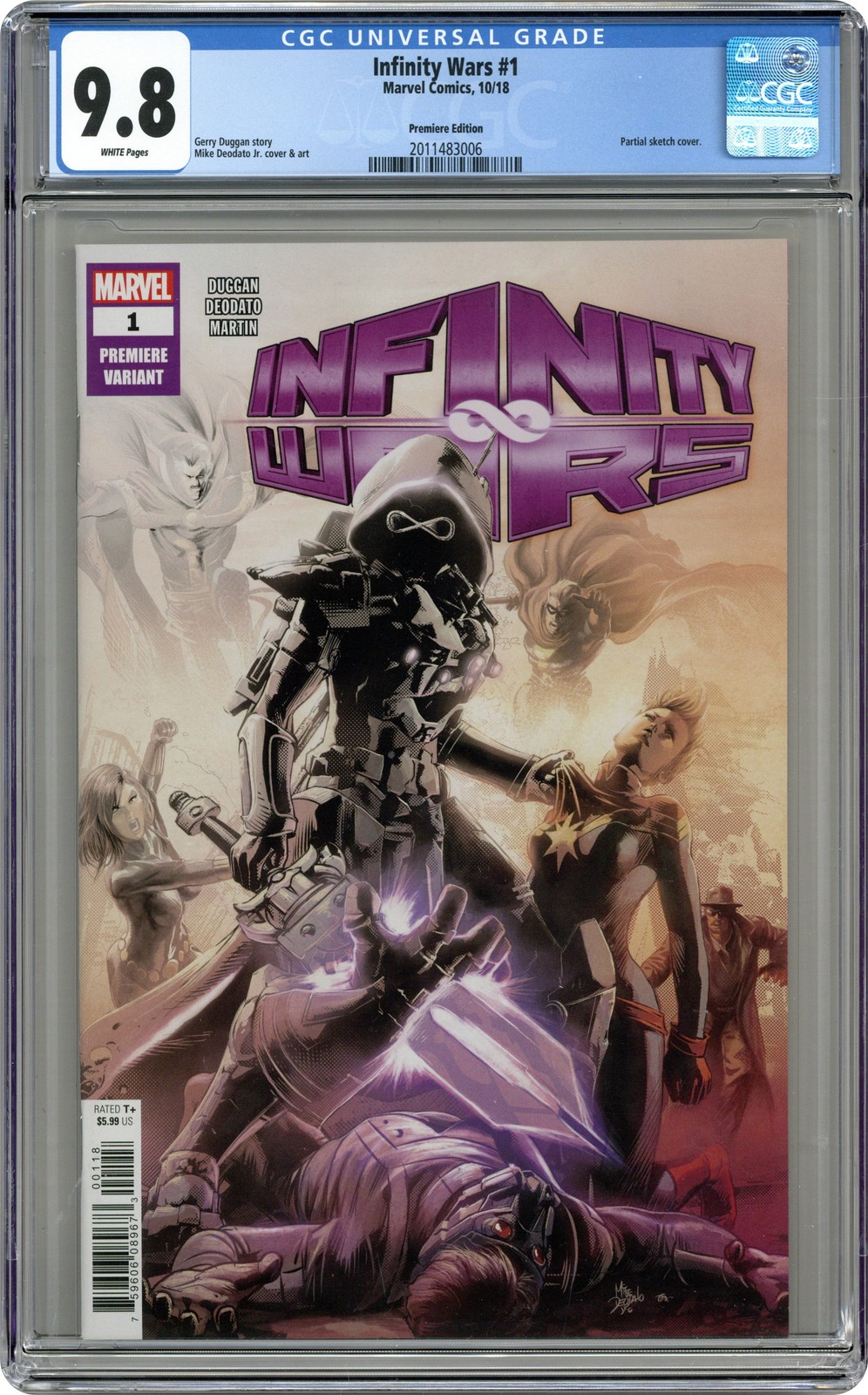 Infinity Wars 1F Deodato Premiere Variant CGC 9.8 2018 2011483006