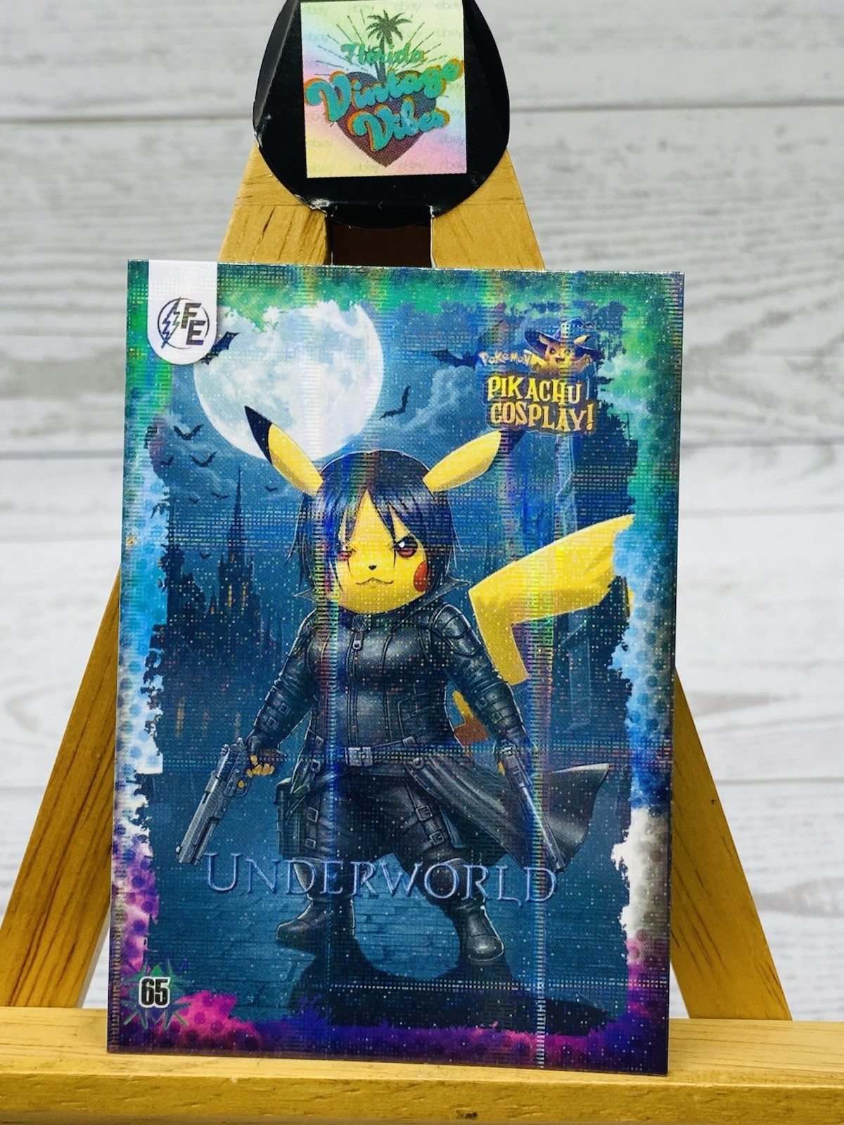 Pikachu as Cosplay Underworld Pop Culture Horror Fan Art Glitter Prism Holo Card