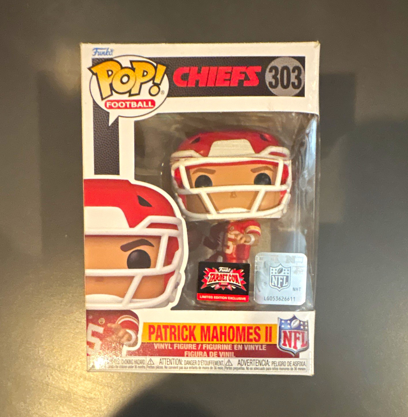 Funko Pop! Football NFL Kansas City Chiefs Patrick Mahomes II #303 Vinyl