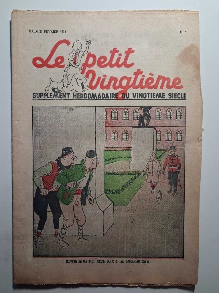 HERGE TINTIN Le Petit Vingtième Année 1938 N°8 TBE
