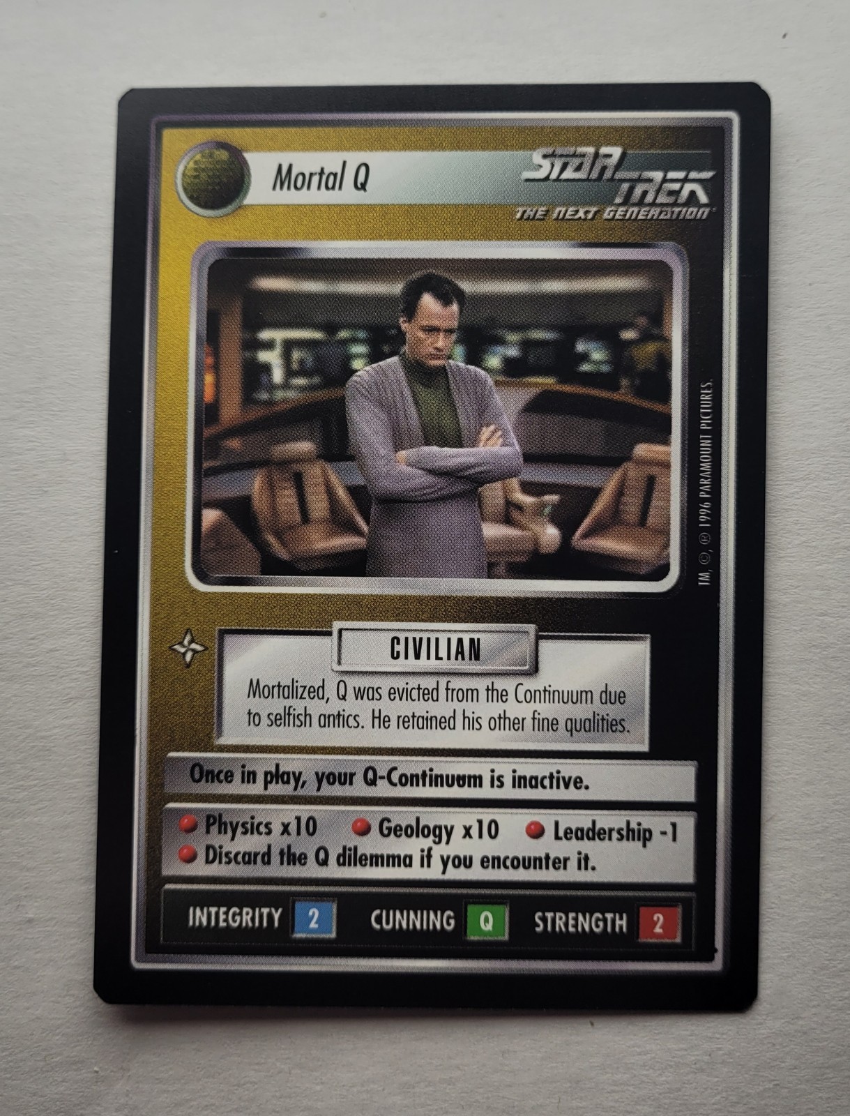 Star Trek CCG: MORTAL Q + BONUS | Raro | RISPARMIA FINO AL 25% | 1E Q Cont