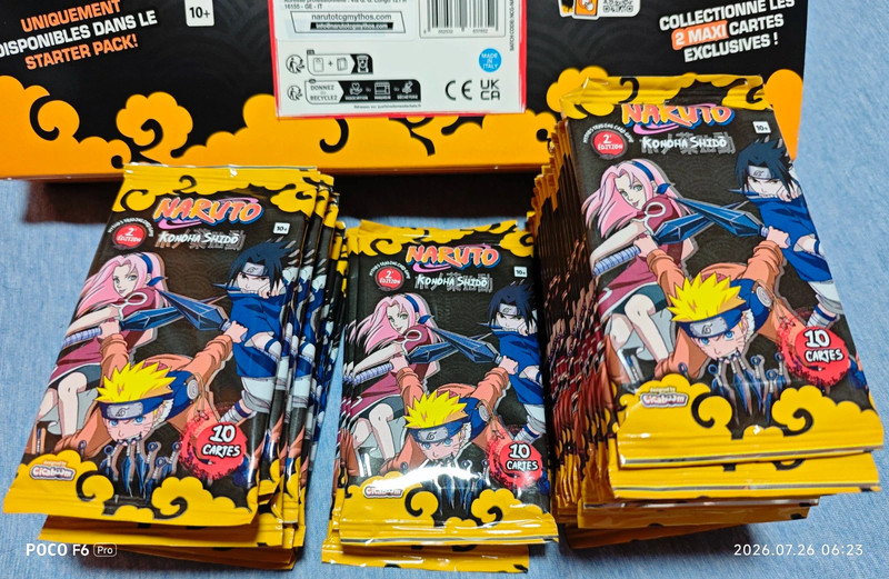 Lot de 36 booster Naruto Mythos édition 2 Fr