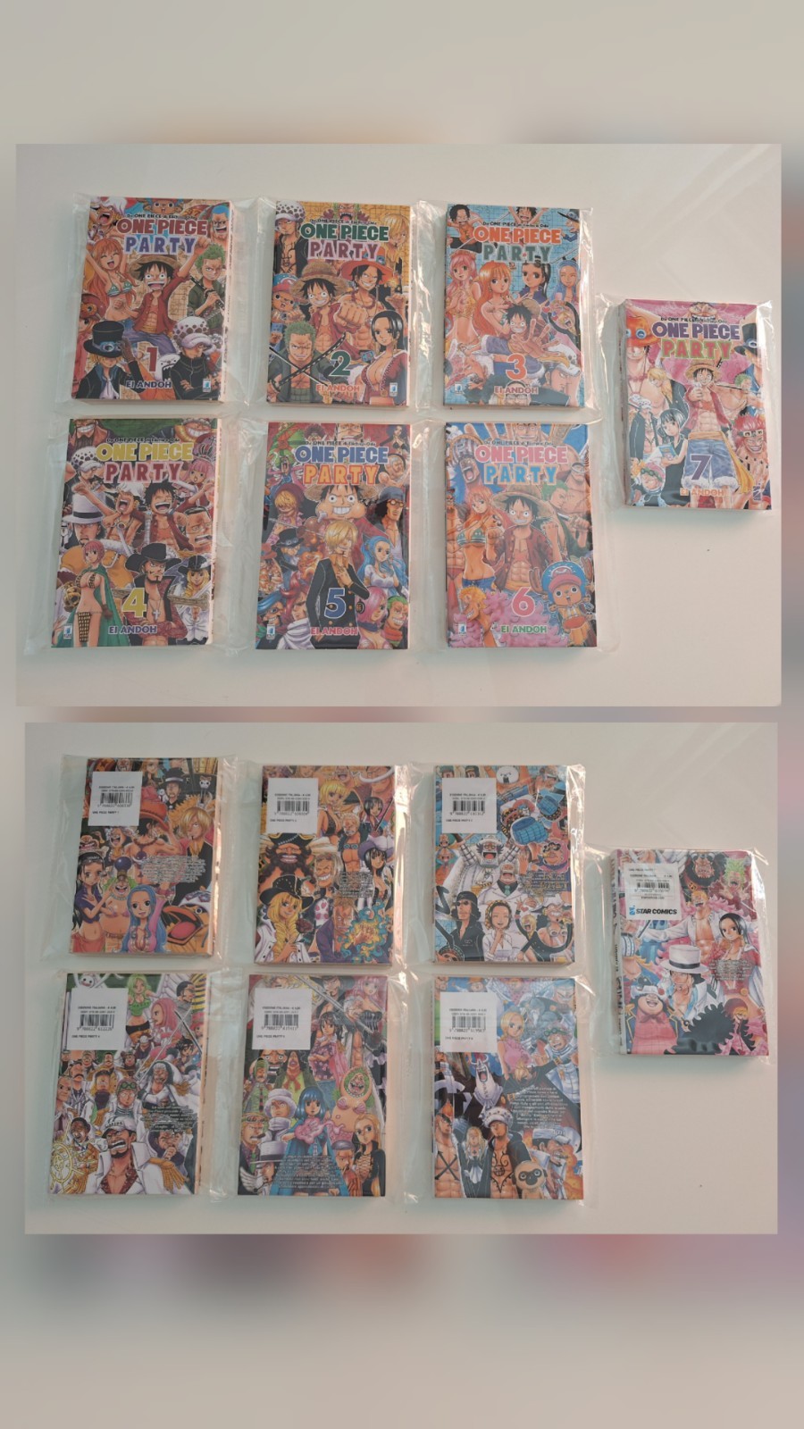 One piece party 1,2,3,4,5,6,7 collezione completa