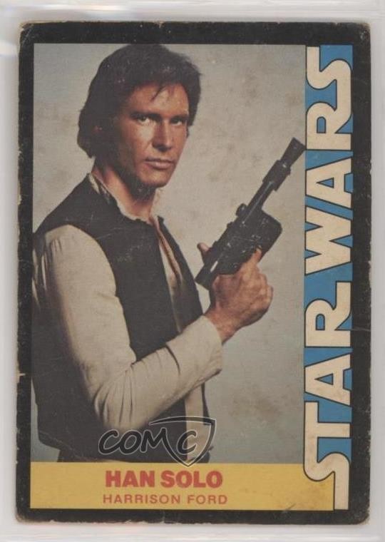 1977 Wonder Bread Star Wars edizione alimentare Han Solo Harrison Ford #4 0s55