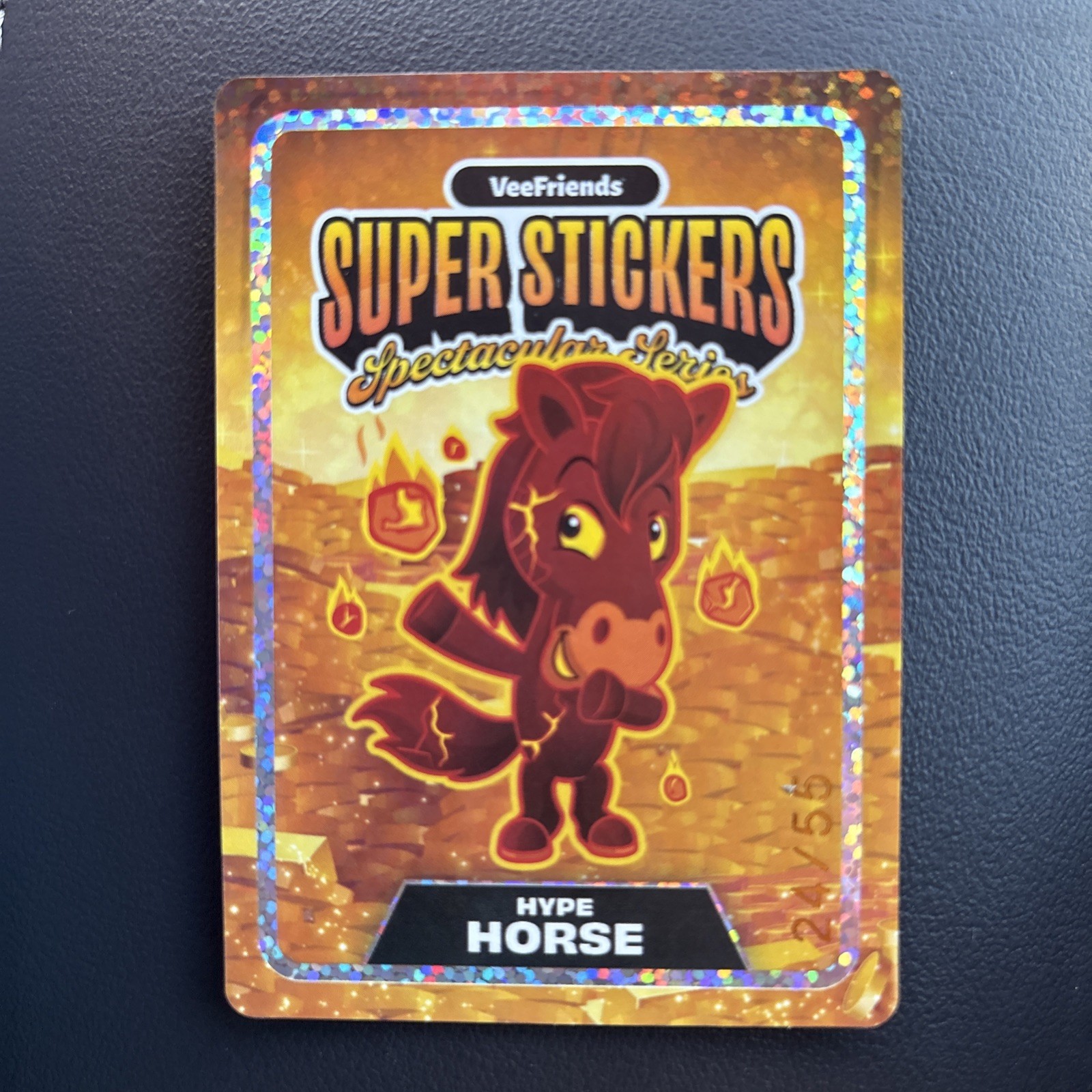 🐝 VeeFriends Super Sticker Spectacular Series 2026 Hype Horse LAVA GOLD /55 🐝
