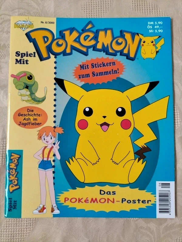 Rivista Pokémon n.8 2000 Diamond Editore Vintage Retrò Collezionismo Rarità Pokemon