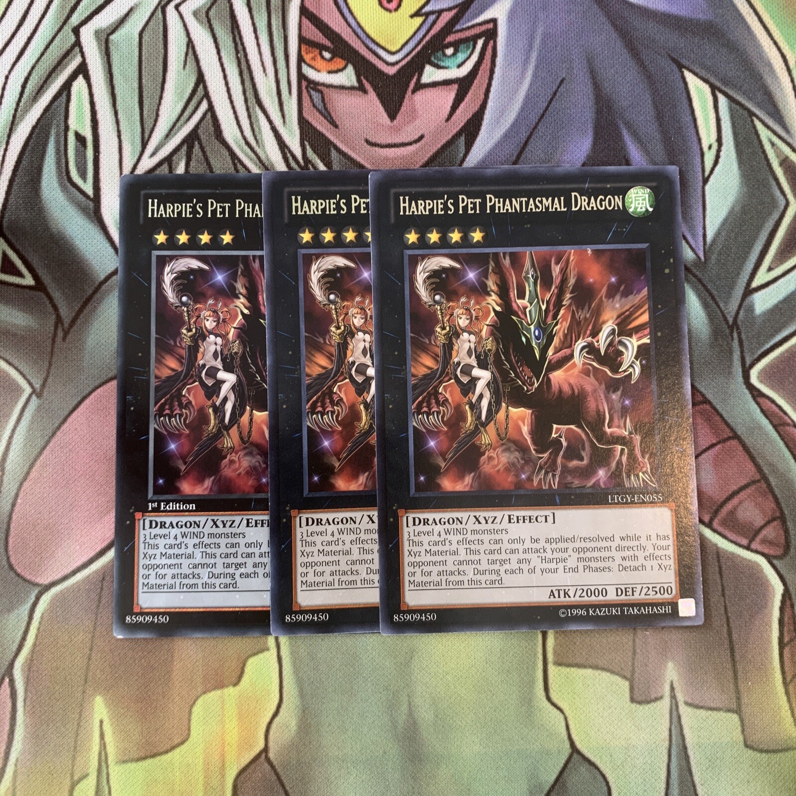 LTGY-EN055 x3 Harpie's Pet Phantasmal Dragon Rare Excellent Condition Yugioh -