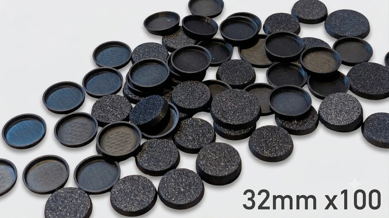 Bases miniaturas 32mm x100 unidades