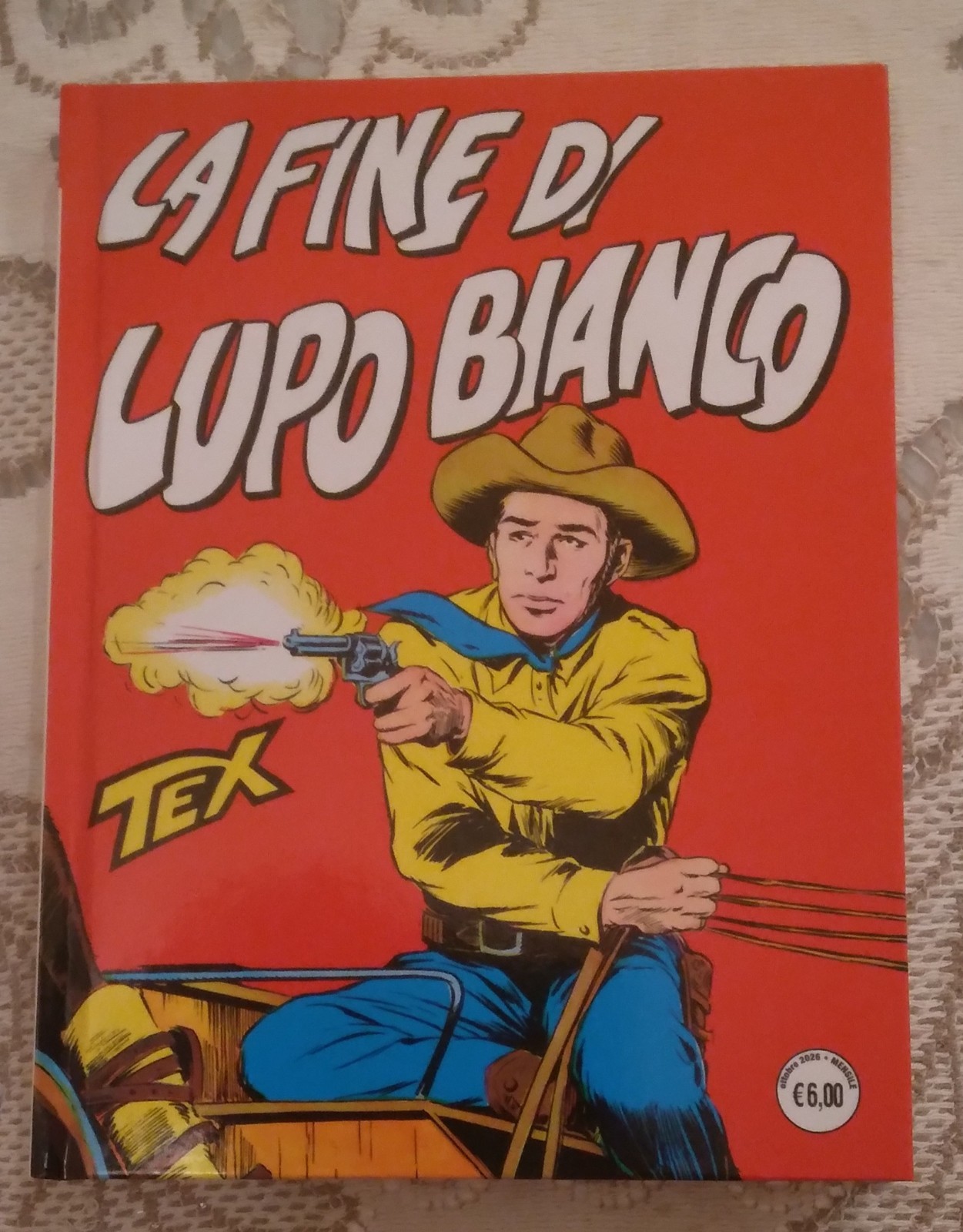 TEX COLLEZIONE BOOK 19 LA FINE DI LUPO BIANCO- BONELLI, GALLEPINI- OTTIMO STATO