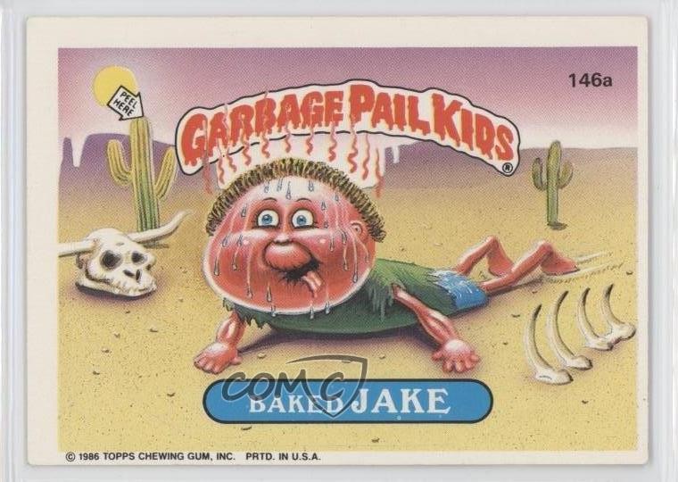 1986 Topps Garbage Pail Kids Series 4 Baked Jake #146a 1s7