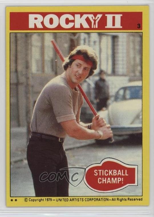 1979 Topps Rocky II Rocky Balboa Stickball Champ! #3 00ah