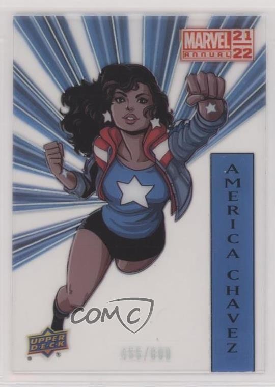 2021 Upper Deck Marvel Annuale Animazione Sospesa Livello 1/699 America Chavez b7b
