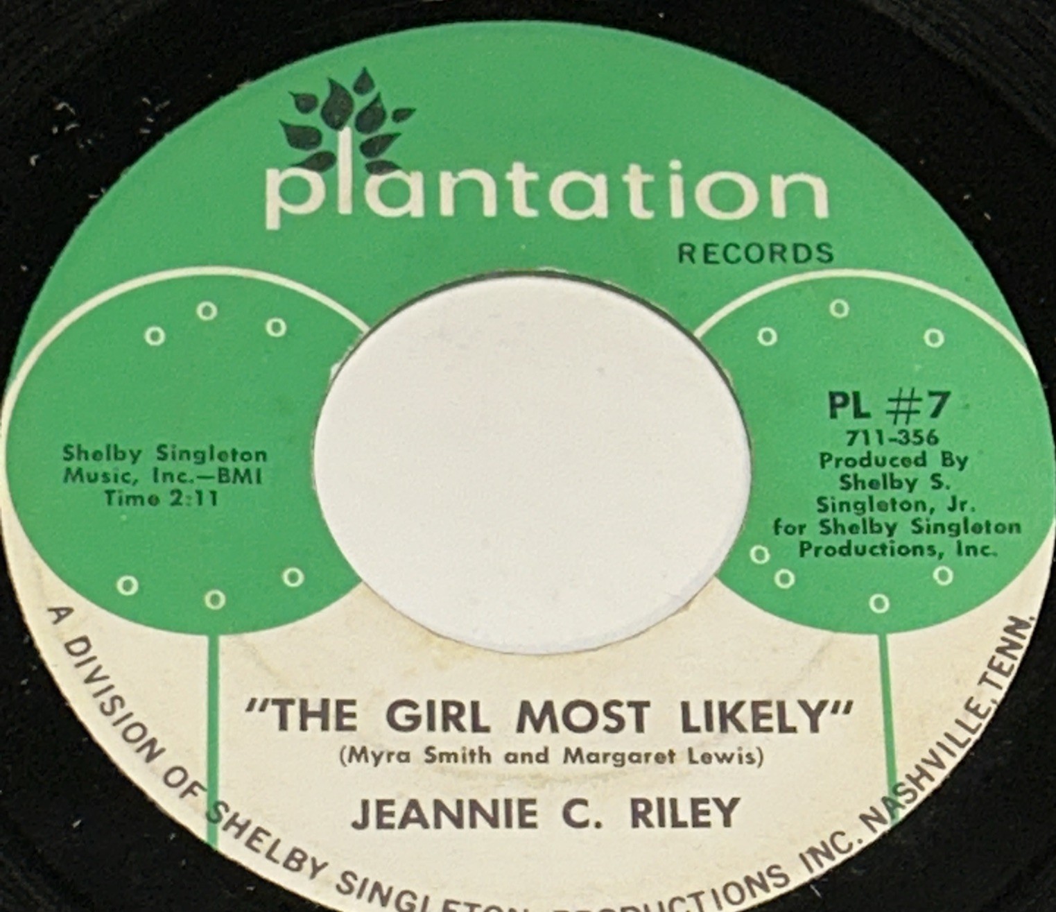 Jeannie C. Riley The Girl Most Likely /My Scrapbook Records 45 Rpm 23Z2