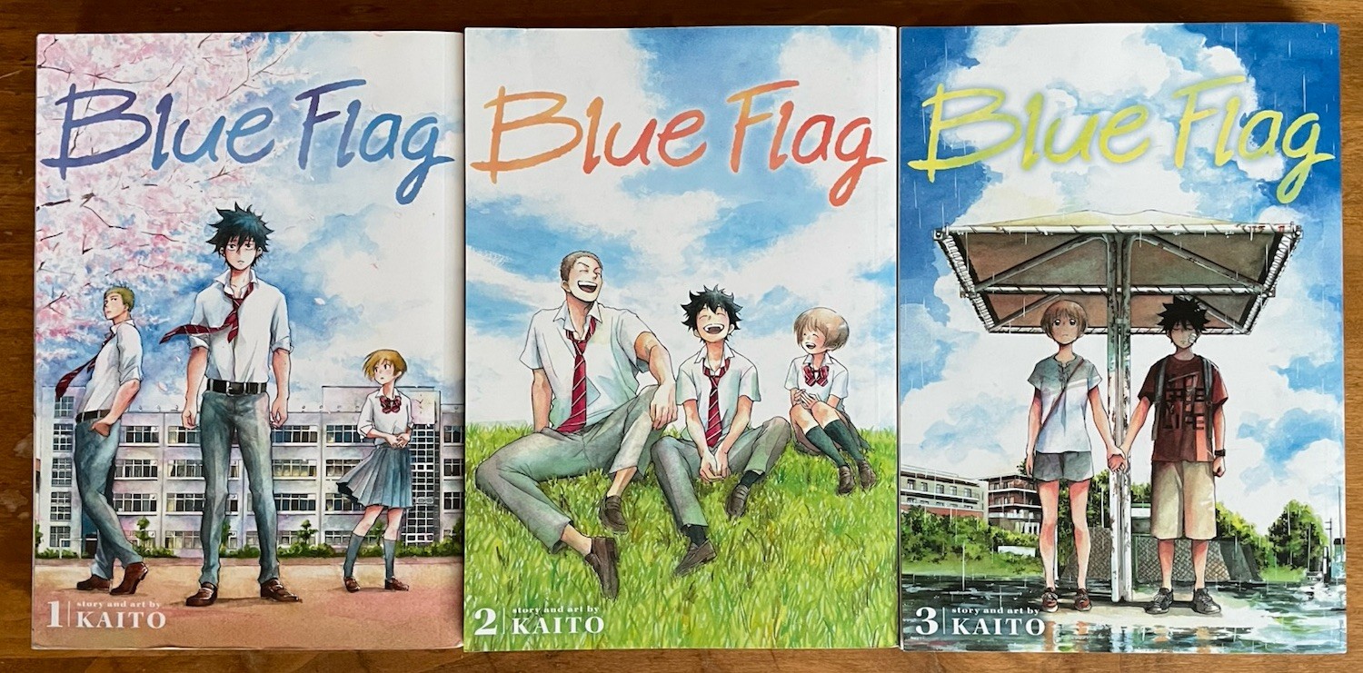 Bandiera Blu Vol. Set manga inglese 1-3 brossura scritta e illustrata da Kaito