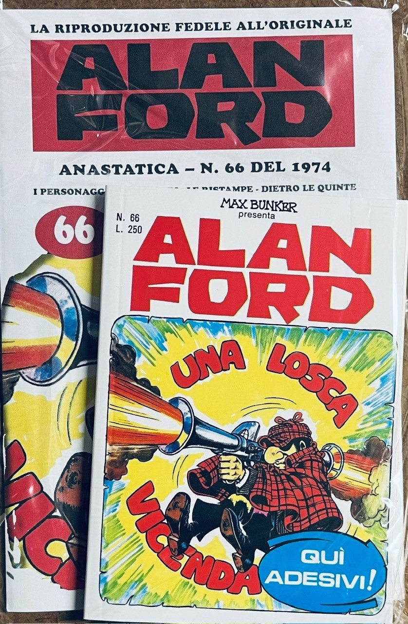 ALAN FORD ANASTATICA N°66 GAZZETTA DELLO SPORT BLISTERATO CON ADESIVI