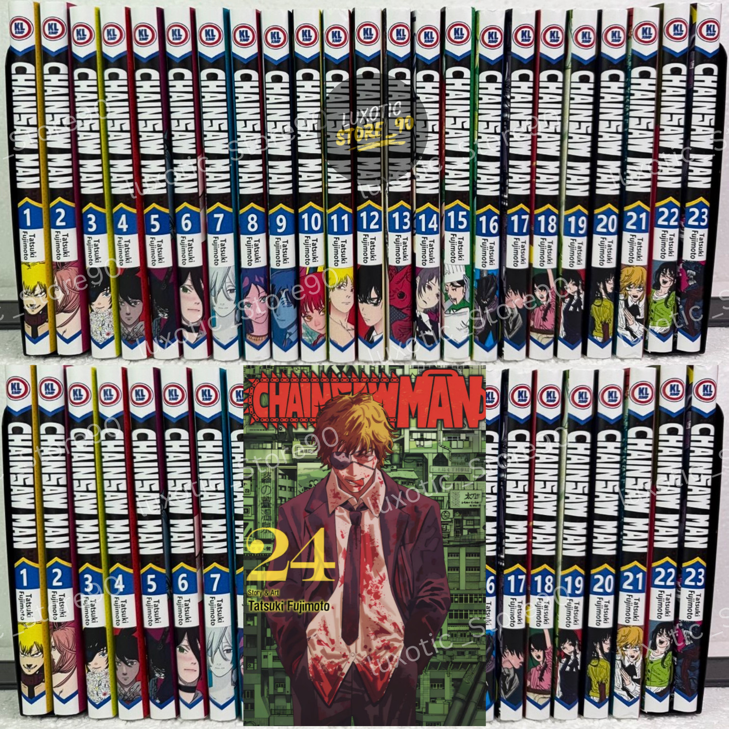 Chainsaw Man Manga NUOVO Vol.1-24 FINE Set Completo Versione Inglese Fumetti | DHL