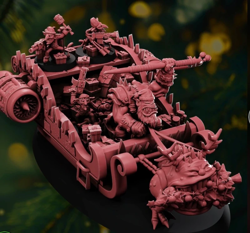 Chariot Ork de Noël impression 3D