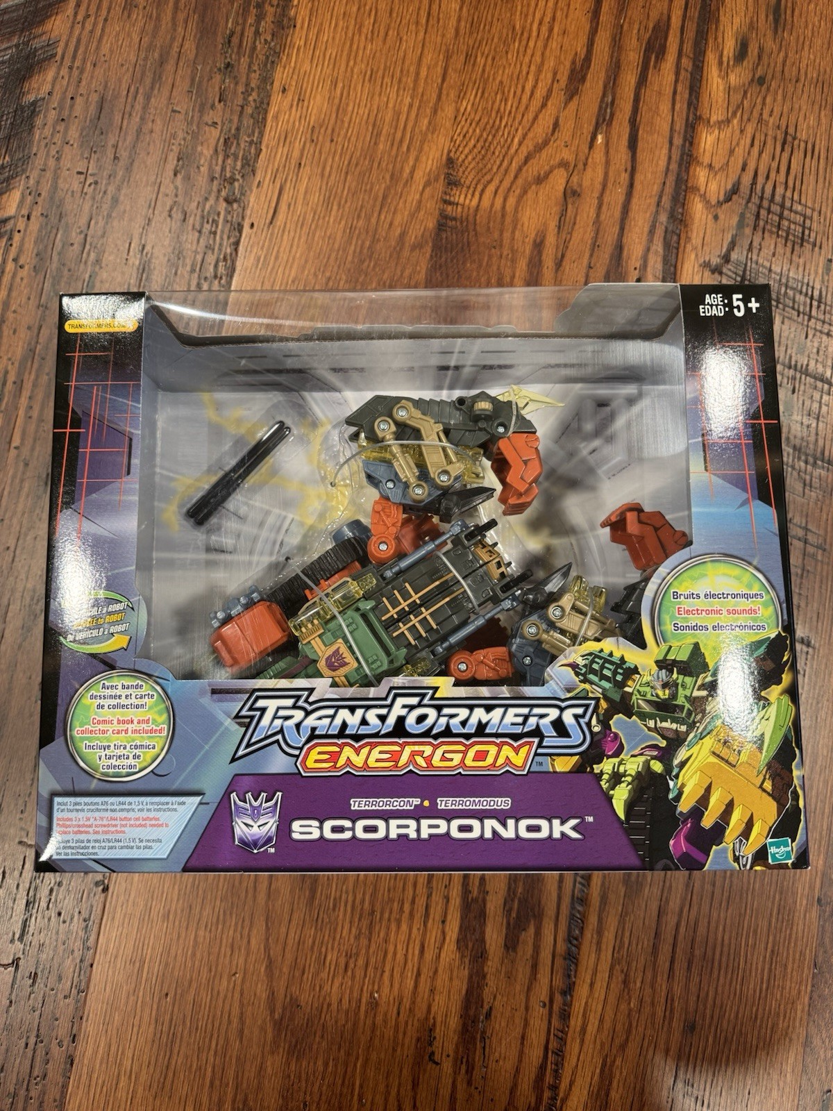 Transformers Energon Scorponok Triple Changer,2003 Mint Factory Sealed New