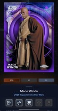 Star Wars card trader Mace windu epic Topps chrome 2026