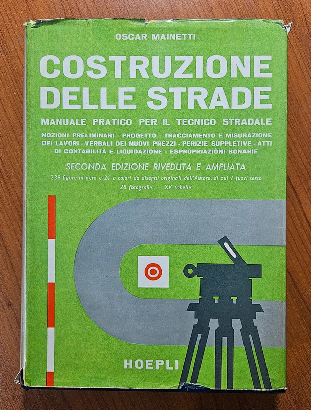 Costruzione Delle Strade - Mainetti - Hoepli, 1963. Manuale Pratico Ingegneria