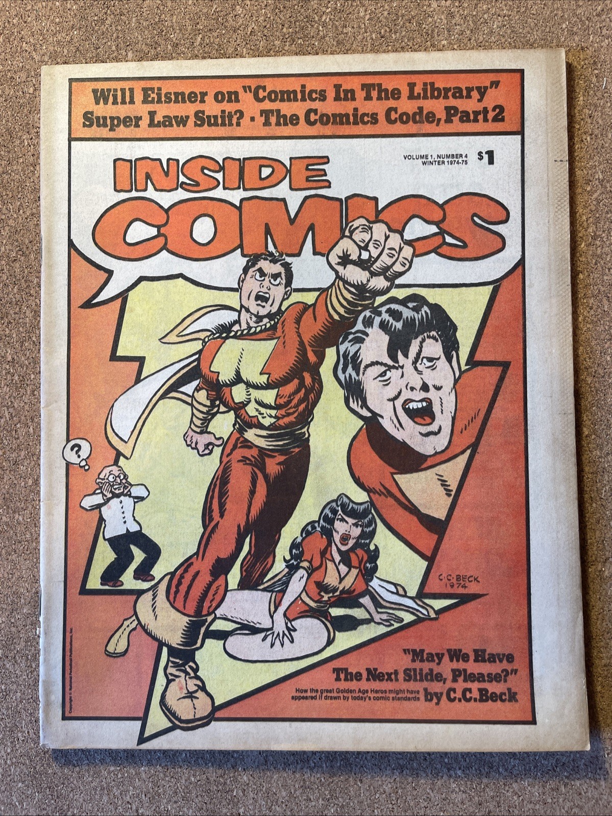 Inside Comics Fanzine #4 VGC 1975 Will Eisner