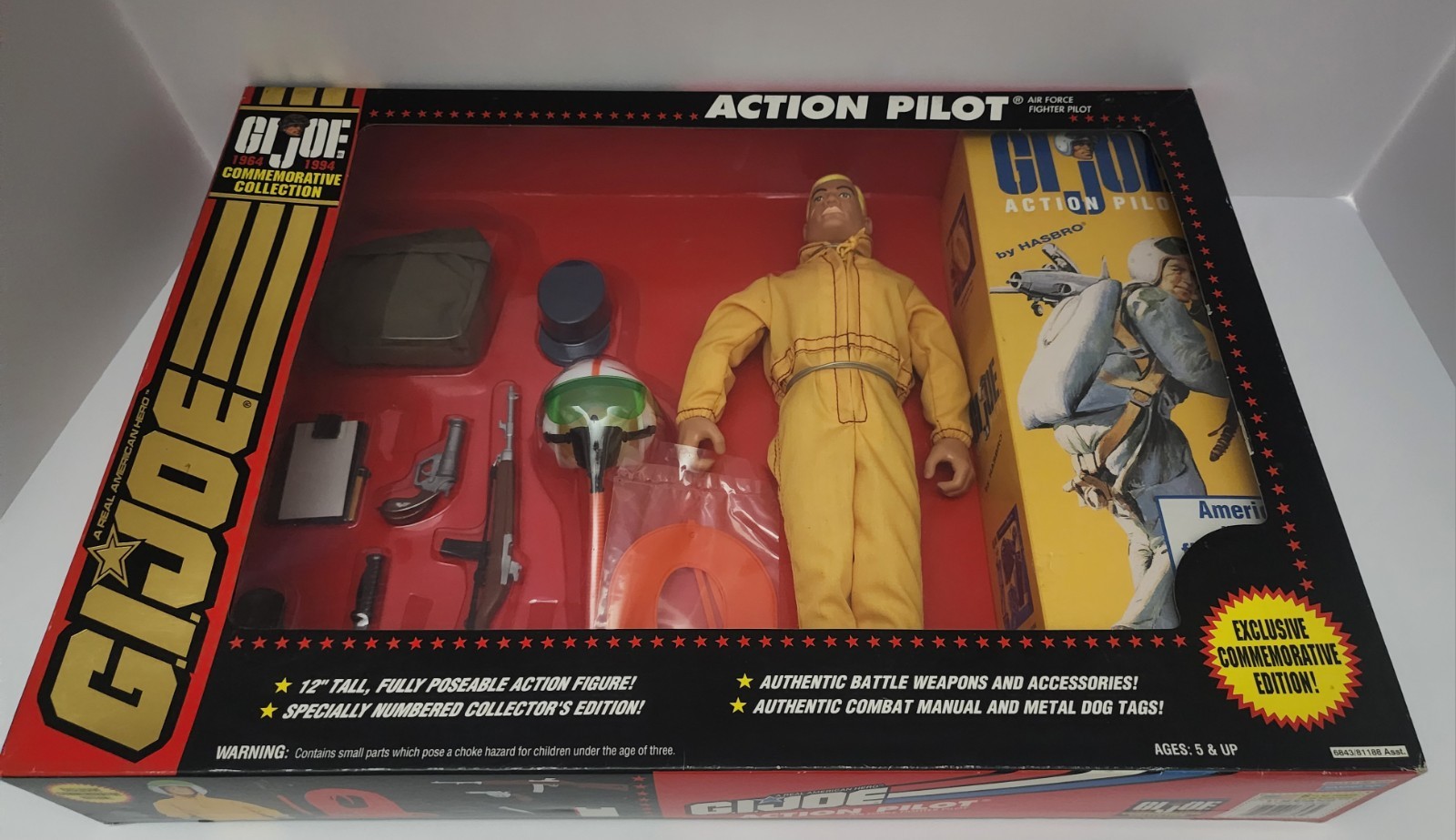 GI JOE ACTION PILOT 12" 2003 EDIZIONE COMMORATIVA CON ACCESSORI nuovo in scatola aperta