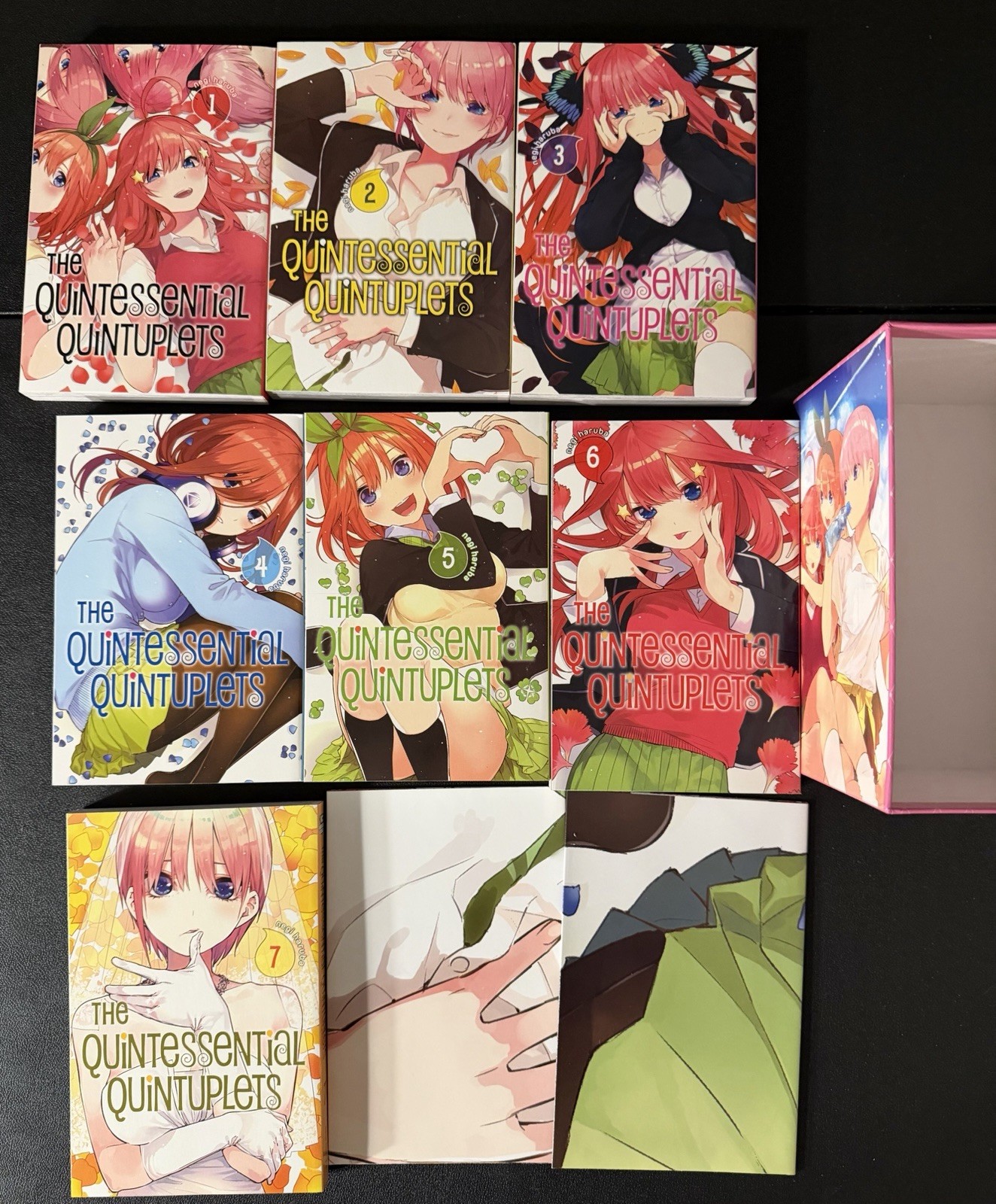 Quintessential Quintuplets manga vol 1,2,3,4,5,6,7 1-7 cofanetto 1 poster leggi 