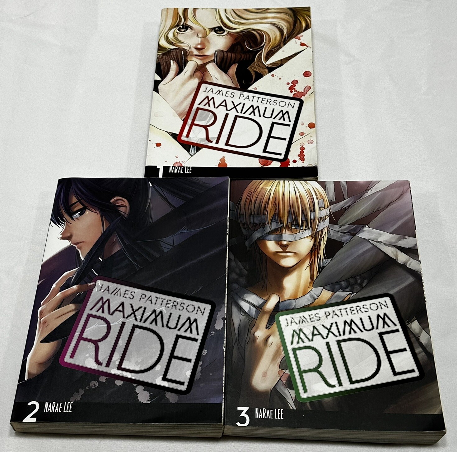 Maximum Ride Volume 1-3 Lotto Libri Manga Inglese James Patterson NaRae Lee 1 2 3