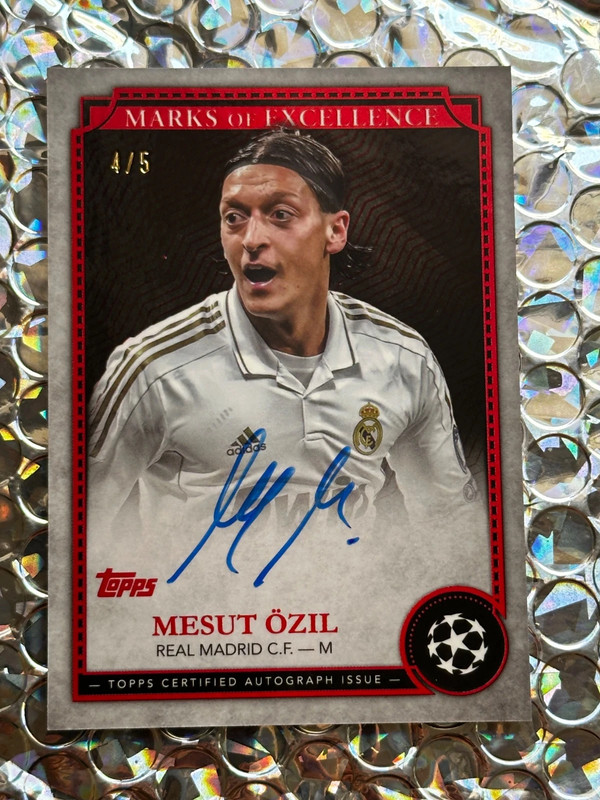 Topps Marks of Excellence Real Madrid Mesut Ozil Red On-Card Auto Signature/5 SSP