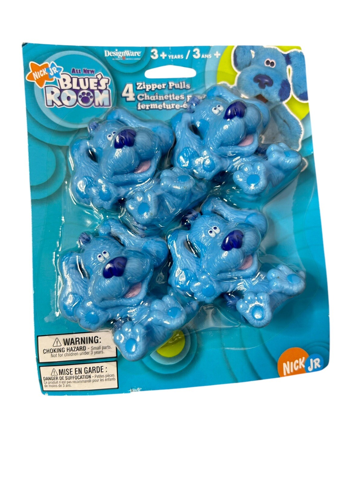 Blue’s Clues 4 Zipper Pulls For Backpack Lunch Bag Pre School Toy Party Favors