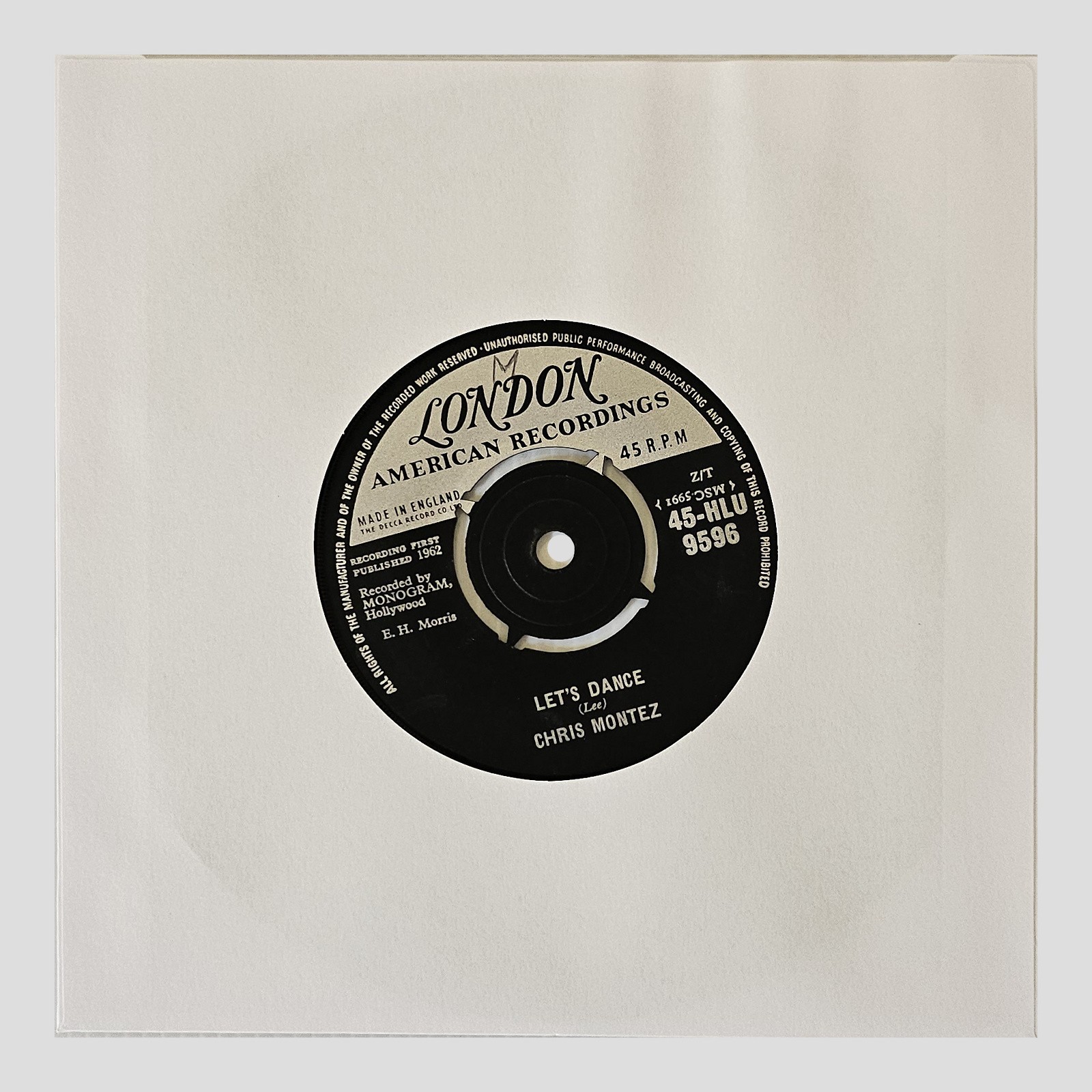 Chris Montez - Let's Dance Disco in Vinile 7" 45 RPM 7 Pollici