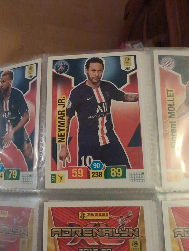 Neymar jr Brésil PSG Ligue 1 panini Adrenalyn 19-20