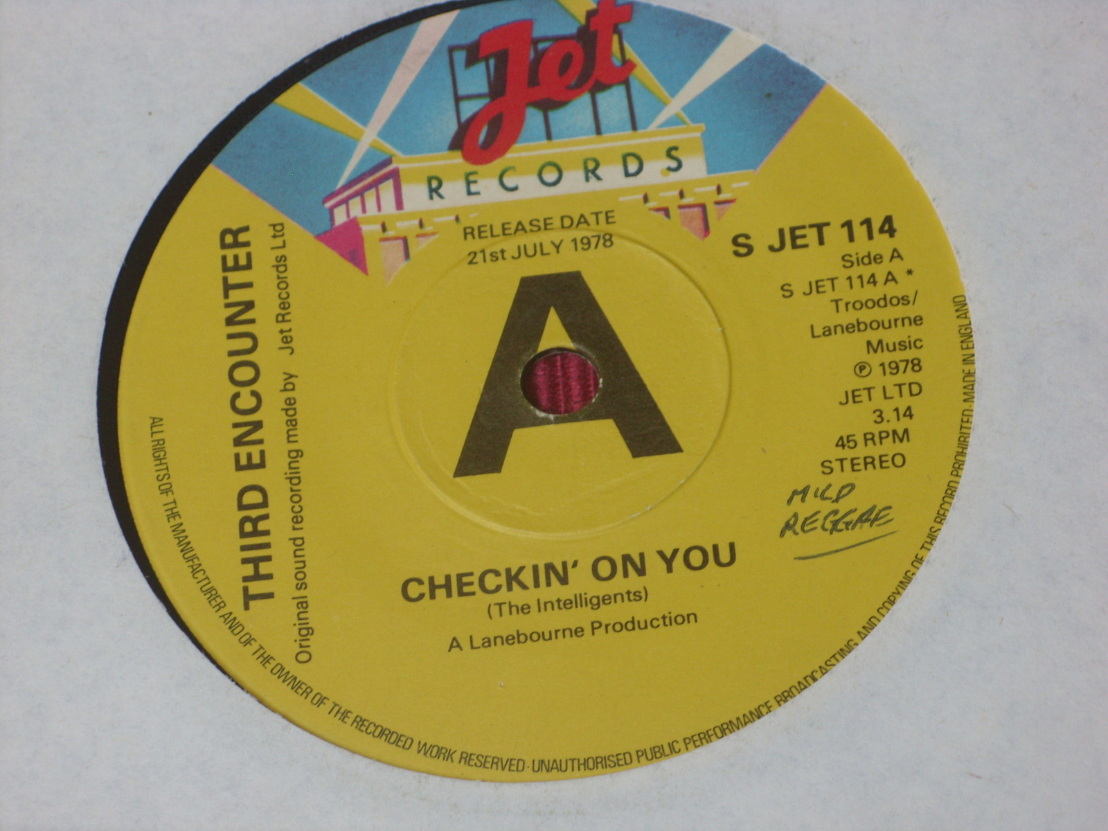 Third Encounter:  Checkin' On You   UK PROMO EX+ 7"