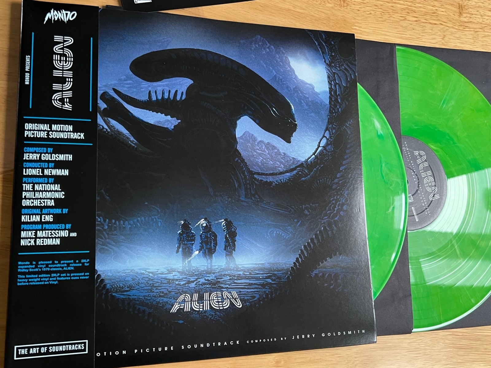 ALIEN Original Motion Picture Soundtrack Acid Green Vinyl 2 Double LP Mondo 027