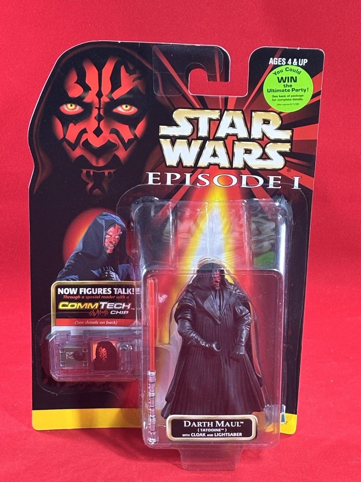 Star Wars Episode 1 Darth Maul CommTech Chip Hasbro Action Figure 1998 New